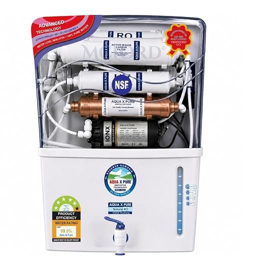 Aqua X Pure® Grand Plus Alkaline RO Water Purifier | RO+UV+UF Technology | Copper & Zinc Health Booster | TDS Controller | 12L Tank | 20 LPH | High TDS | 1 Year Warranty.(ISI Certified*)