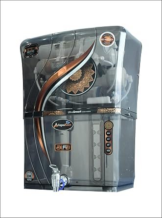 Alfa Black Transparent Copper RO water purifier with RO+UV+COPPER+TDS CONTROLLER |12LTR| Fully Automatic Function & Best For Home & Office.