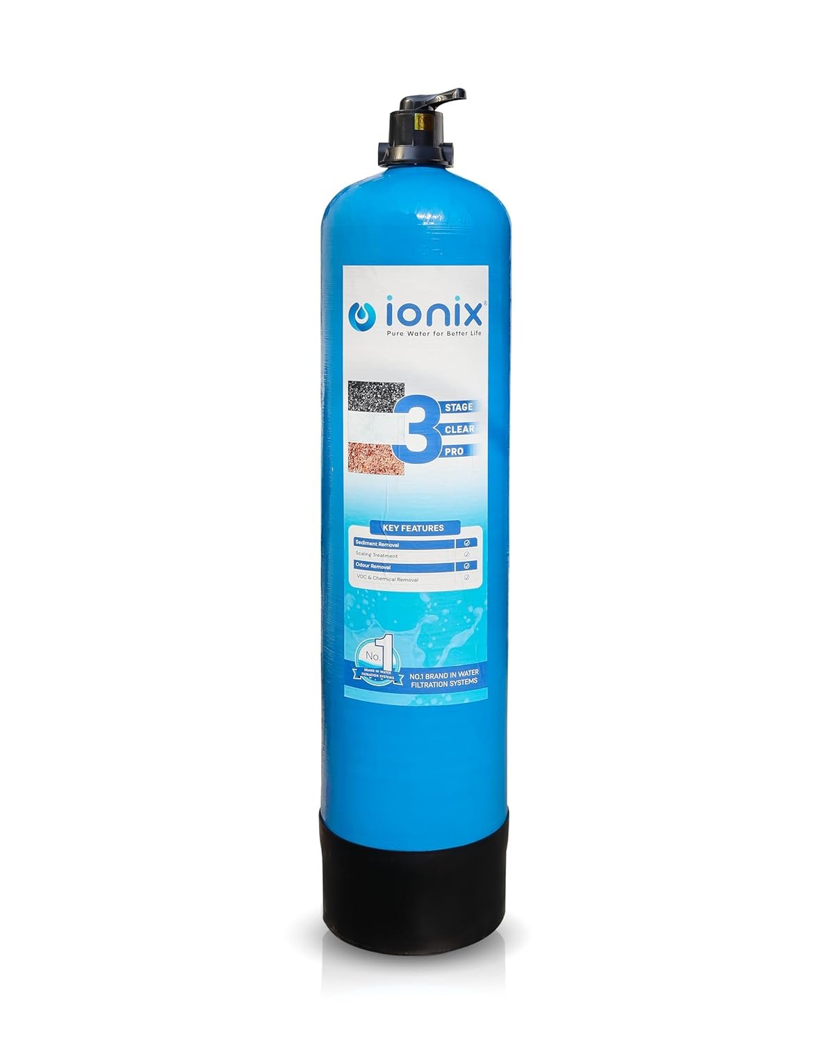 Ionix Clear Pro Manual – Easy Self-Backwash 3-Stage Water Treatment System | 13”x54” Compact Design |...